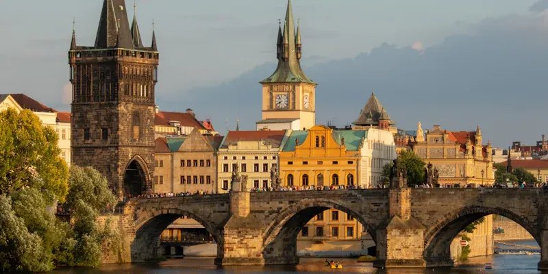 Charles Bridge and the Old Town Bridge Tower in Prague